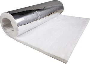 Manta aislante de fibra cerámica con revestimiento de papel de aluminio de 1/2" 6# 2400F 24" X 36" - Imagen 1 de 8