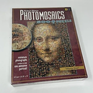 Robert Silvers Photomosaics Mona Lisa Puzzle 500 Pieces Buffalo Games BGI Sealed - Picture 1 of 6