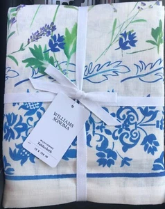 Williams Sonoma Wildflowers Bold Floral Tablecloth 70”x108 100% Italian Linen - Picture 1 of 3