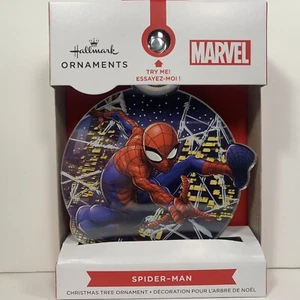 Hallmark Marvel Comics Spider-Man Flashing Light-Up Christmas Tree Ornament NEW - Picture 1 of 3