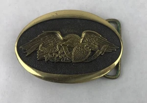 Eagle Scroll United We Stand Brass Vintage Belt Buckle American Eagle 1976 - Picture 1 of 3