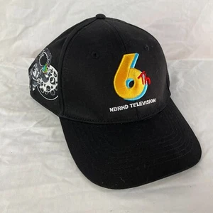 NEW 6th NBRHD Television Snap-Back Black Hat Astronaut Moon Hip Hop NWT RARE - Picture 1 of 7
