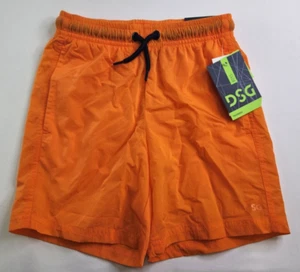 DSG Youth Boys Citrus Orange 7" Inseam Volley Shorts Size 2XS Elastic Waist - Picture 1 of 6