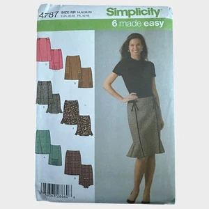 Simplicity 4787 6 Made Easy Taglia RR 14 16 18 19 NON TAGLIATO - Foto 1 di 6