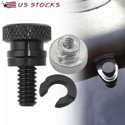 Tornillo de tornillo de asiento de guardabarros trasero negro para Harley Softail Dyna Electra Road King Foto 1 de 4
