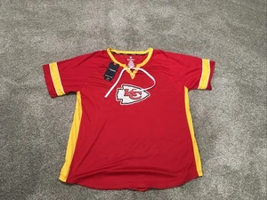 Kansas City Chiefs Fanatics Woman’s Plus 1 X Travis Kielce Lace Top - Picture 1 of 7
