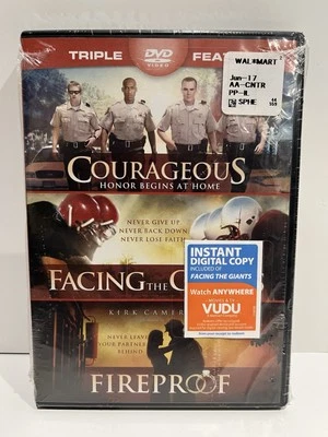 Courageous / Facing the Giants / Fireproof TRIPLE FEATURE (DVD, 2014) OOP New  - Image 1 of 4