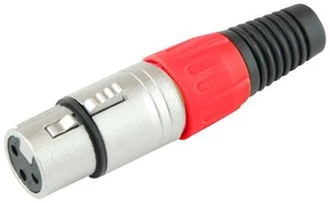PRO SIGNAL - Soket XLR 3 Kutub dengan Pelega Regangan Merah - Picture 1 of 1