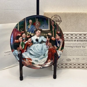 Vtg Edwin Knowles Plate The King And I Getting To Know You 1985 Box Certificate - Picture 1 of 17