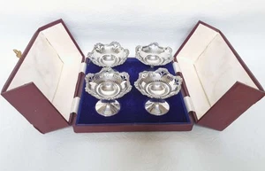 Excellent Edwardian Cased 4 Pieces Solid Silver Tazza By S Blanckensee - 267g - Picture 1 of 8