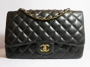 CHANEL Classic Single Flap Bag Jumbo Gold HW Schwarz Tasche - Bild 1 von 16