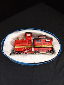 Mudpie Choo Choo Train Trinket Box primo dente primo taglio di capelli regalo bambino 4,5" - Foto 1 di 11