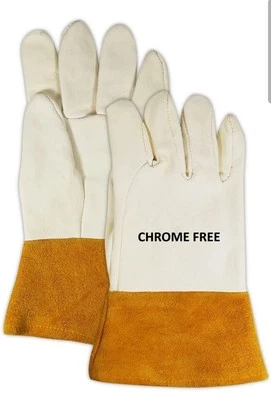 Guantes soldadores TIG de piel de cabra sin cromo Magid WeldPro 5309 Deluxe talla mediana  Foto 1 de 4