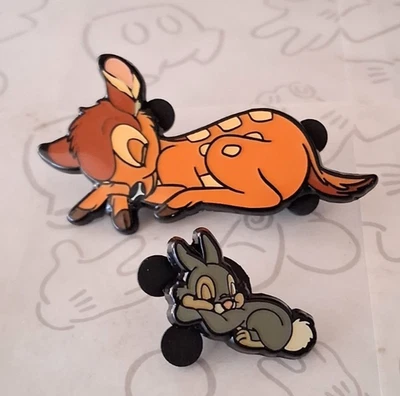 Sleeping Bambi and Thumper Set Loungefly 2017 Disney Pin 122774 - Image 1 of 2
