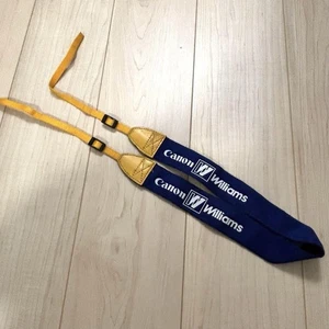 Canon Williams Camera Strap Navy Yellow Cloth Synthetic Leather Limited Edition - Picture 1 of 8