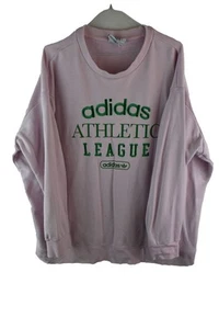 ADIDAS Athletic League Pink Sweatshirt size 2XL Womens 24-26 Pullover Jumper - Picture 1 of 9