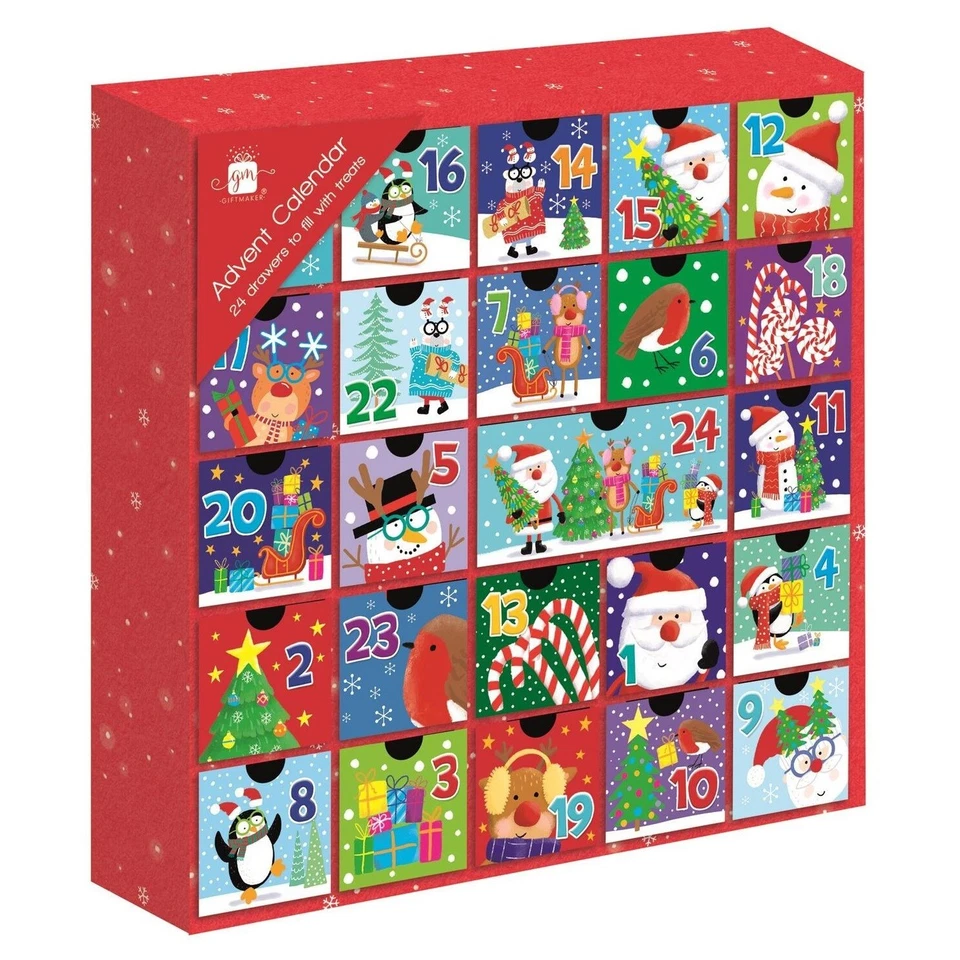 Christmas Advent Calendar With 24 Drawers To Fill Add Your Own Gifts Treats  - Image 1 of 1