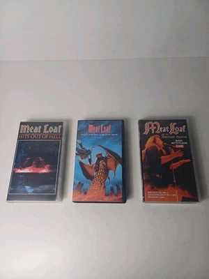3x Meat loaf Vhs Video Bundle Rock Music Memorabilia Collectable Bat Out Of Hell - Image 1 of 4