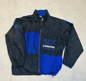Vintage Umbro Windbreaker Jacket Full Zip Draw String Men’s Size Large - Picture 1 of 17