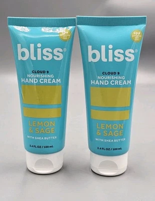 Bliss Cloud 9 Lemon & Sage Nourishing Hand Cream 3.4 Fl Oz Lot Of 2 - Image 1 of 4