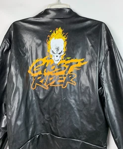 Marvel Ghost Rider Jacke schwarz Kunstleder Reißverschluss von Disguise Größe M - Bild 1 von 9