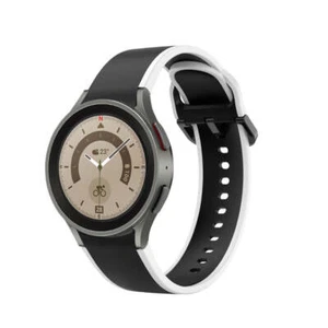 Bracelet 20 MM Silicone for Samsung Galaxy Watch 5 4 Smart Watch White Black - Zdjęcie 1 z 1