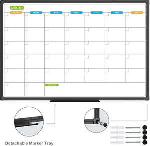 Dry Erase Calendar Whiteboard Magnetic White Board Calendar Monthly 24x18" (22C) - Picture 1 of 3