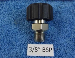 PRESSURE WASHER KARCHER COMPATIBLE SCREW FITTING ADAPTOR 22MM F x 3/8"BSP MALE - Imagen 1 de 11
