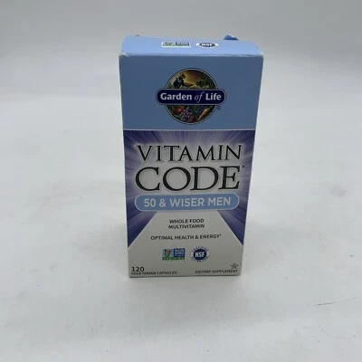 Garden Of Life Vitamin Code 50&Wiser Hombre Multivitamínico 120ct Sellado Sin Abrir J Foto 1 de 4