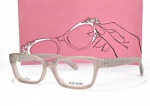 BOBBI BROWN Eyeglasses Clear Milky Gray Beige Cat Eye 51-16-135 BILLIE 1N8 - Picture 1 of 5