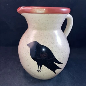 Park Designs ~ Ceramica collezione corvo nero ~ 64 oz brocca - Foto 1 di 9