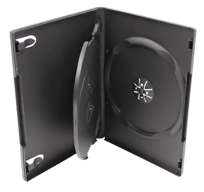 Standard Black DVD 3-Disc Replacement Case 14mm Premium Movie Storage Shell Case - Image 1 of 4
