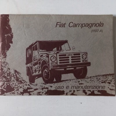 LIBRETTO USO E MANUTENZIONE FIAT CAMPAGNOLA (1107A) - Immagine 1 di 2