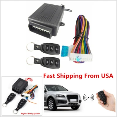 Car Remote Control Central Kit Door Lock Vehicle Keyless Entry Anti-theft Alarm Foto 1 de 4