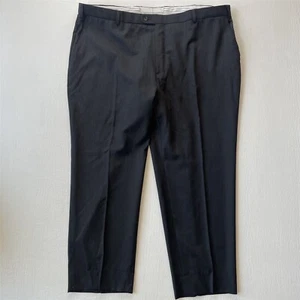 Joseph Abboud 44x30 Gray 100% Wool Flat Front Straight Mens Dress Pants - Picture 1 of 9