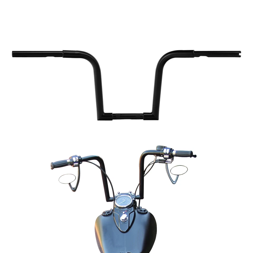 Manillar de barra de suspensión 1,25" Fat 12" apto para Harley Sportster XL883 1200 Foto 1 de 4
