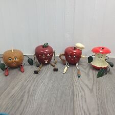 Apple Fruit Shelf Sitters Anthropomorphic Decor Resin Figures 2006 Series