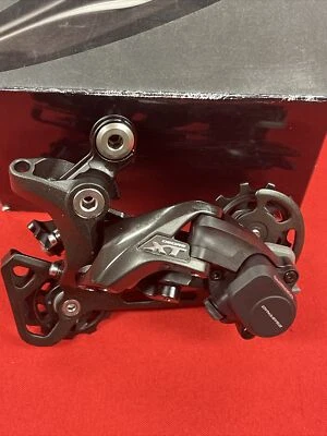 SHIMANO XT RD-M8000-GS Rear Derailleur 11 Speed Medium Cage Black W/ Clutch NEW Foto 1 de 4