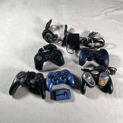 Video Game Controllers Lot Various Gaming Remotes Vintage Y2K AS IS UNTESTED - Image 1 of 4