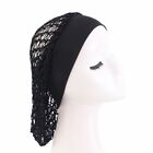 Women Stretchy Wide Band Hairnet Crochet Hair Snood Nightcap Turban Bonnet Hats
