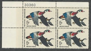 USA. 1362. 6c. Holzente. Wasservogelschutz. Plattenblock von 4. Neuwertig mit 1968 - Bild 1 von 2