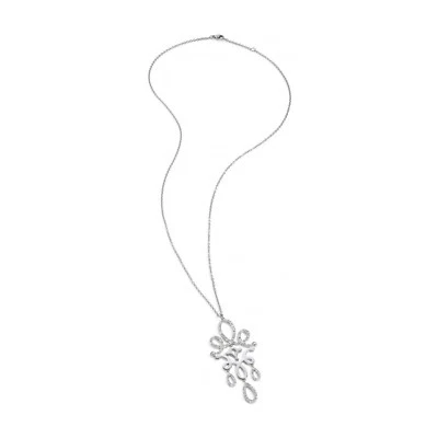 Morellato Arabesco Donna Collana Collier Acciaio Argento con Cristalli 70 CM - Immagine 1 di 3