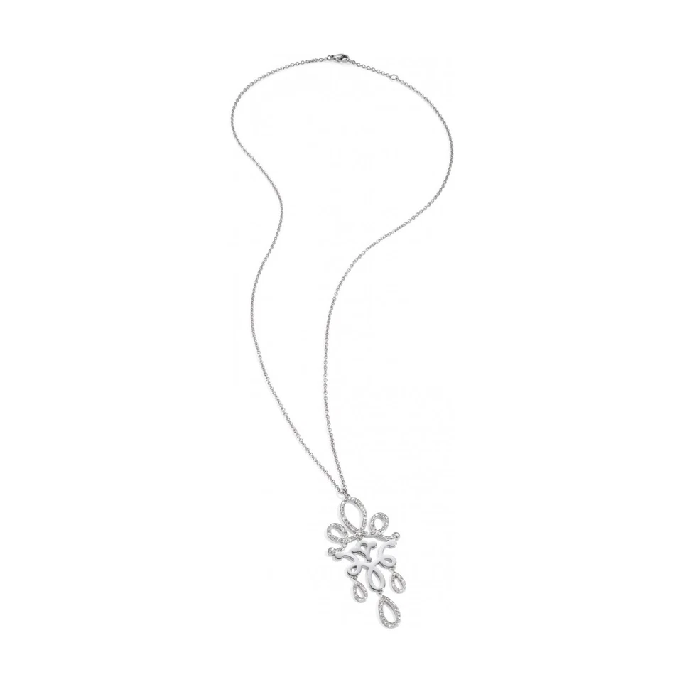 Morellato Arabesco Donna Collana Collier Acciaio Argento con Cristalli 70 CM - Immagine 1 di 3