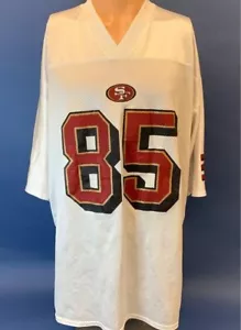 Mens XL Reebok NFL San Francisco 49ers V Davis 85 White Mesh Jersey EUC - Picture 1 of 9