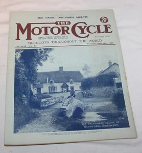 The Motor Cycle BSA Magazine Booklet 1940 WWII 1932 Vol 64 Biker Motorcycle - Picture 1 of 7