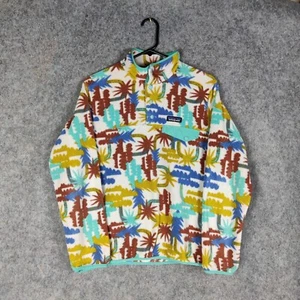 Patagonia Fleece Womens Size Small Synchilla T Snap Tree Connection Pullover - Picture 1 of 13