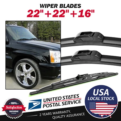 Se adapta a limpiaparabrisas delantero y trasero Mercury Mountaineer 2002-2004 22" y 16" OEM Foto 1 de 4