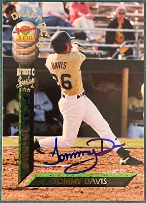 Tommy Davis 1994 Signature Rookies Autographed Card #4720/7750 - Image 1 of 2