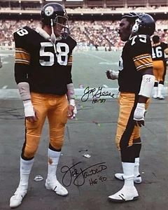 Jack Lambert & Joe Greene Signed Autographed 8x10 photo Reprint - Picture 1 of 1
