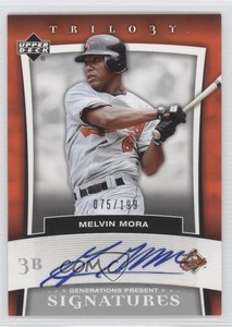 2005 Upper Deck Trilogy Generations Present Signatures /199 Melvin Mora Auto